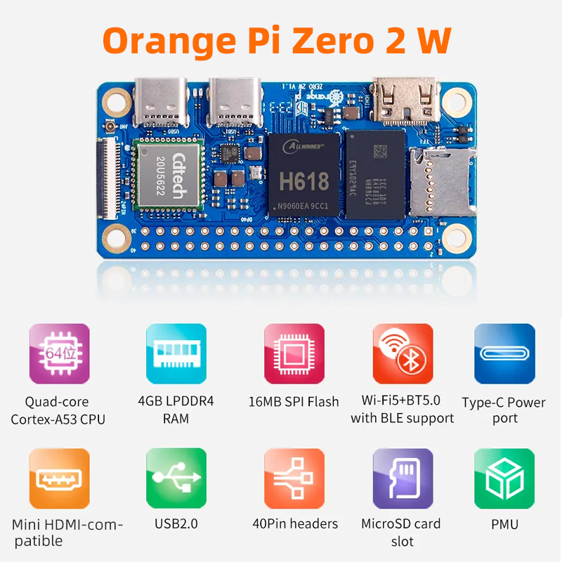 Orange Pi Zero 2W 4GB 2GB 1.5G - Golf Zero 리뷰 및 가격